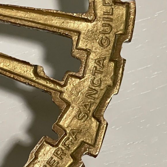 Vintage Terra Sancta Guild Brass Wreath Advent Candle Holder Mid Century Modern - Picture 3 of 7